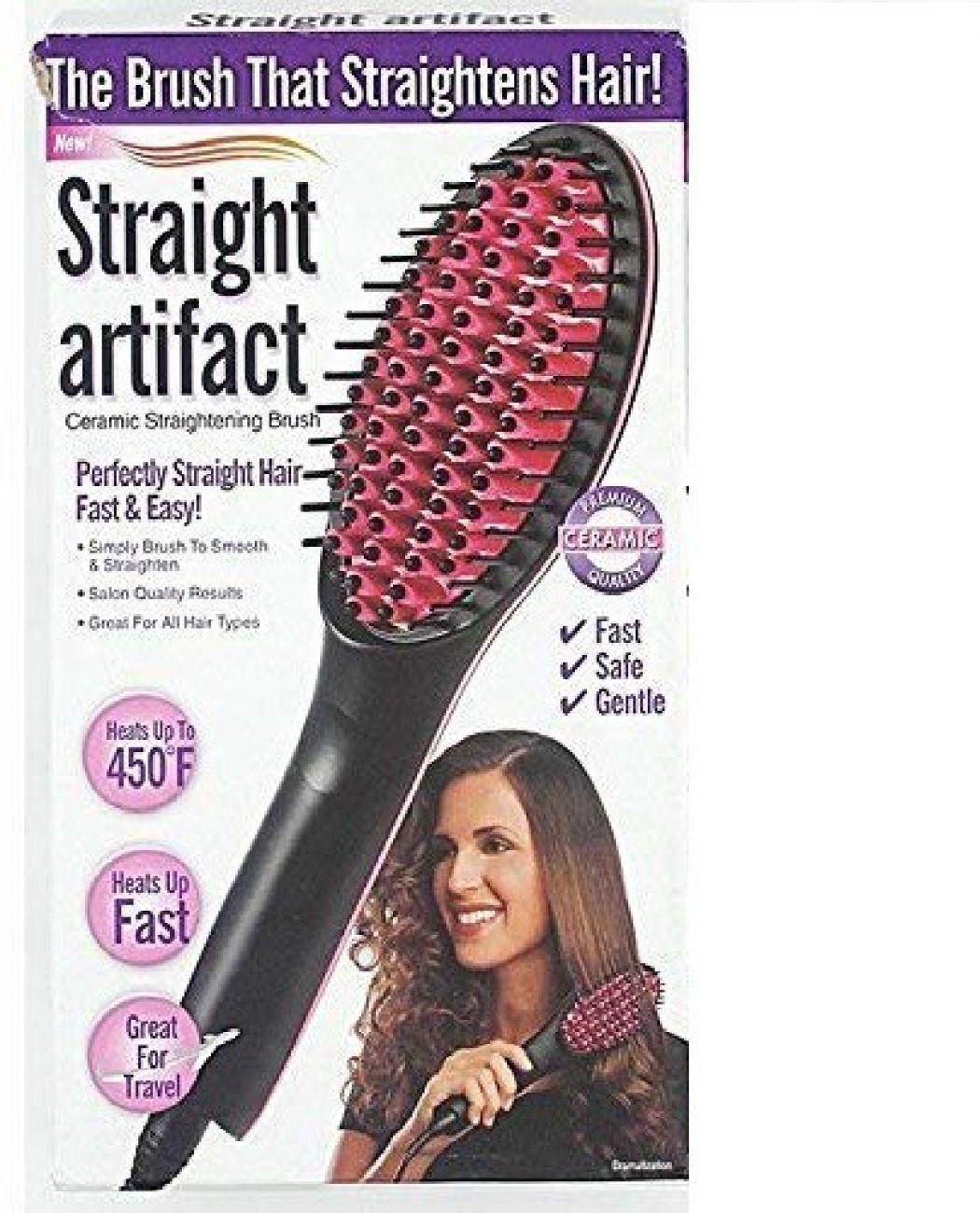 Straight artifact 2024 hair straightener brush