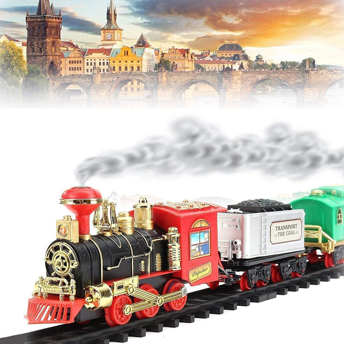 DIKUJI ENTERPRISE Choo Choo Train with Track Super Train Toys