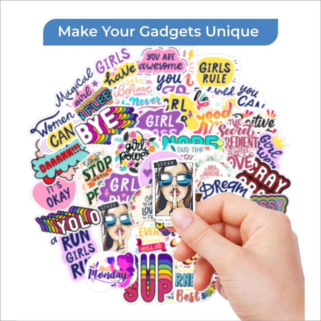 Creatick Studio 45 cm Girls Fashion stickers for Mobile, Laptop, Luggage,  Moto Car, Suitcase etc. (1 sheet) Self Adhesive Sticker Price in India -  Buy Creatick Studio 45 cm Girls Fashion stickers