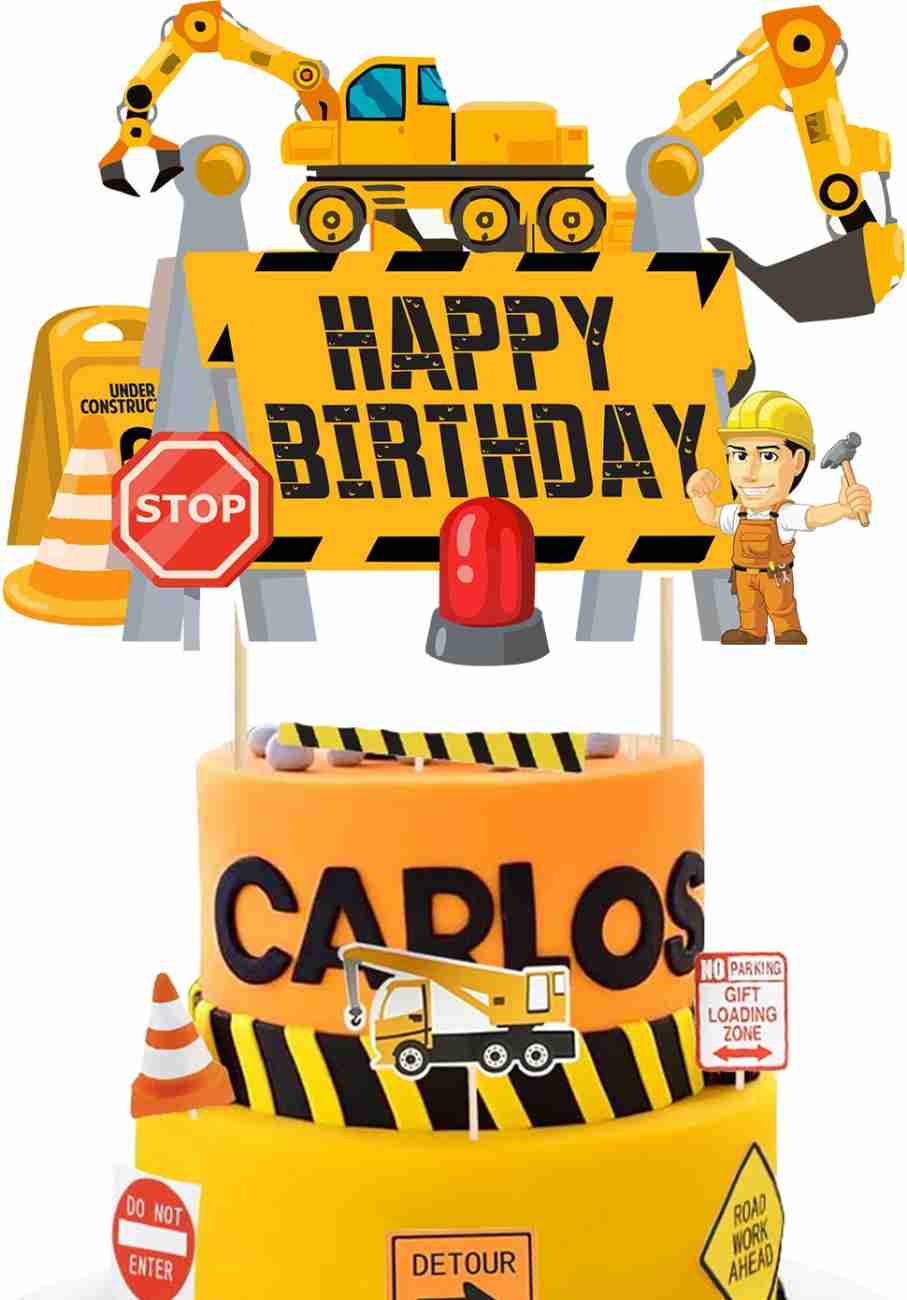 ZYOZI Construction Truck Happy Birthday Cake Topper, Construction Truck Cake  Decor, Cake Topper Price in India - Buy ZYOZI Construction Truck Happy  Birthday Cake Topper, Construction Truck Cake Decor, Cake Topper online