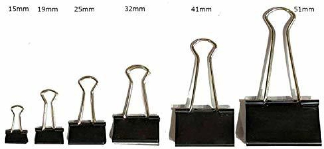 QURTASIA Binder Clip For Office Use 19mm, 25mm, 32mm, 41mm  Stainless Steel Binder Clip 