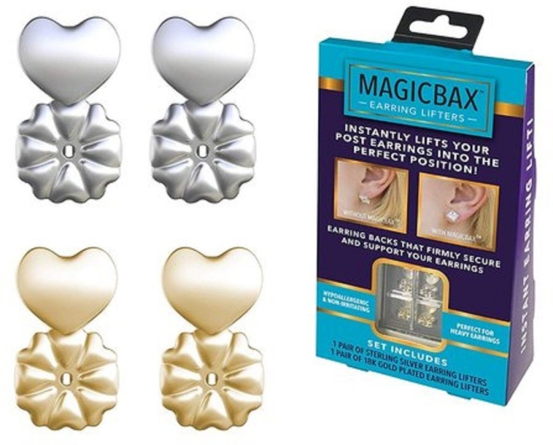  Buy Triangle Ant ™ Women's Magic Bax Earring Lifters 2 Pairs  of Adjustable Earring Lifts Plastic Drops & Danglers Online at Best Prices  in India