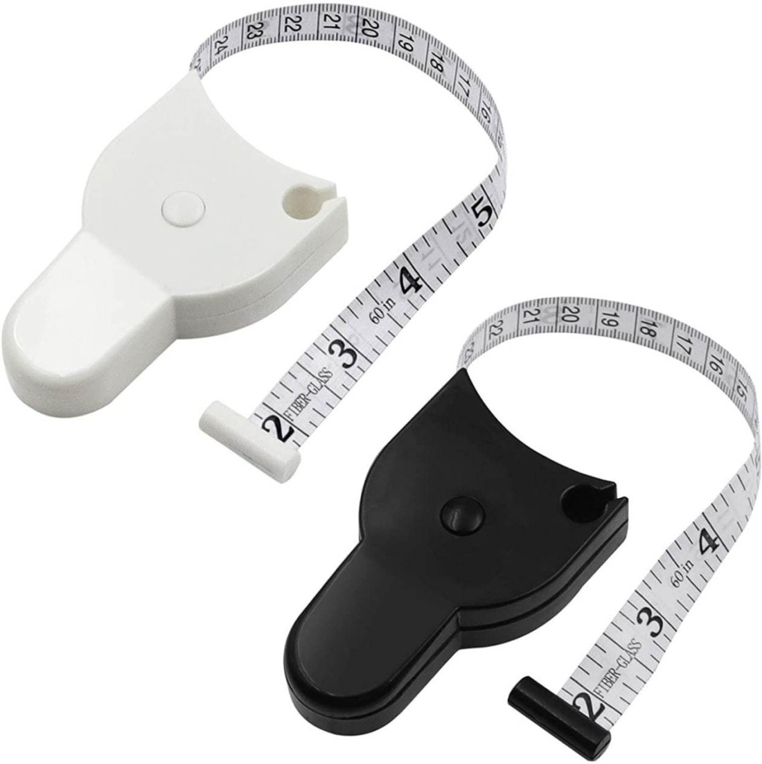 Body Measuring Tape 60 inch, Body Tape Measure, Lock Pin and Push Button  Retract, Body Measurement Tape, Black 