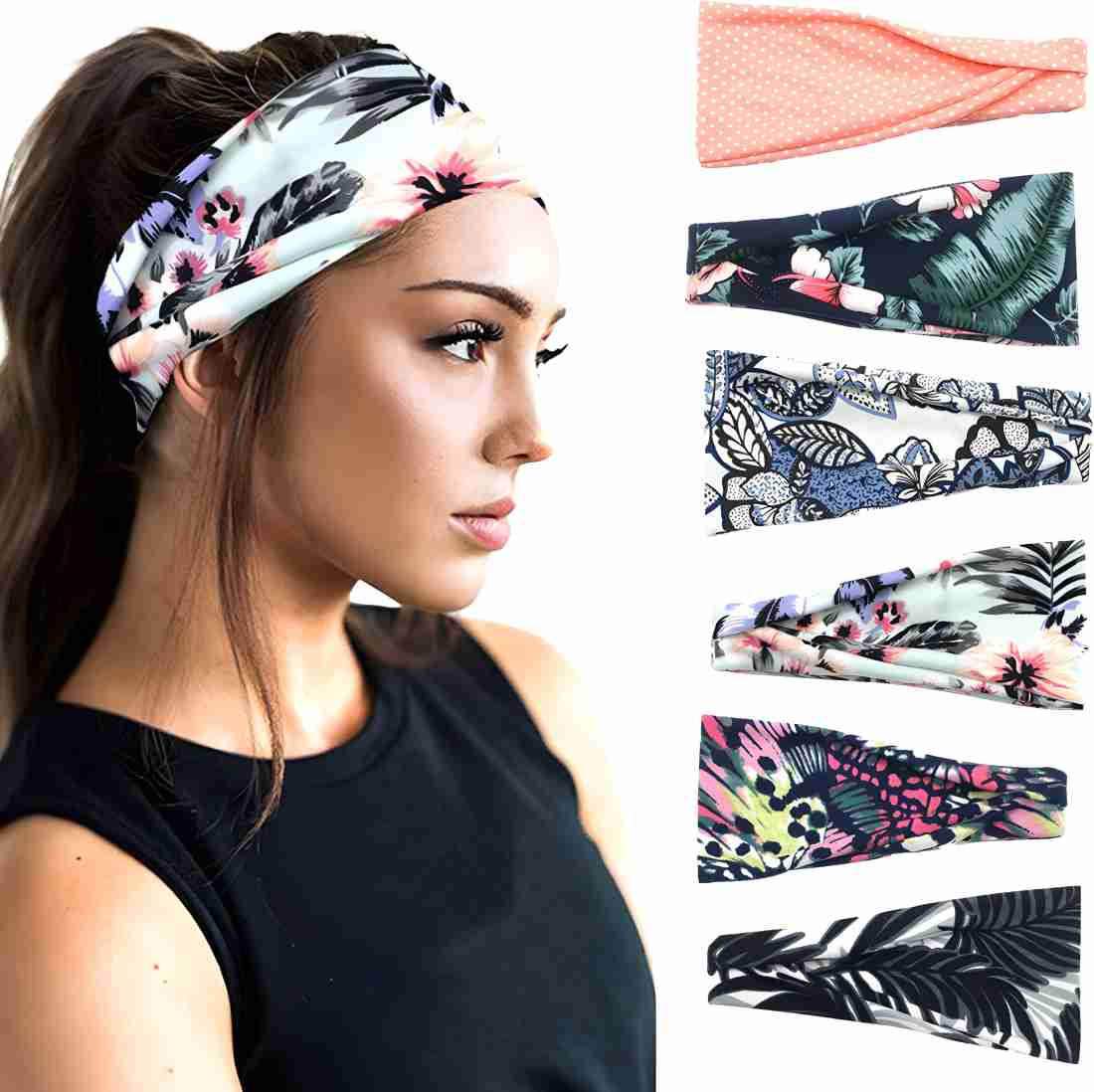 Pia Creations Headbands for Women Yoga Running Boho Band Hair