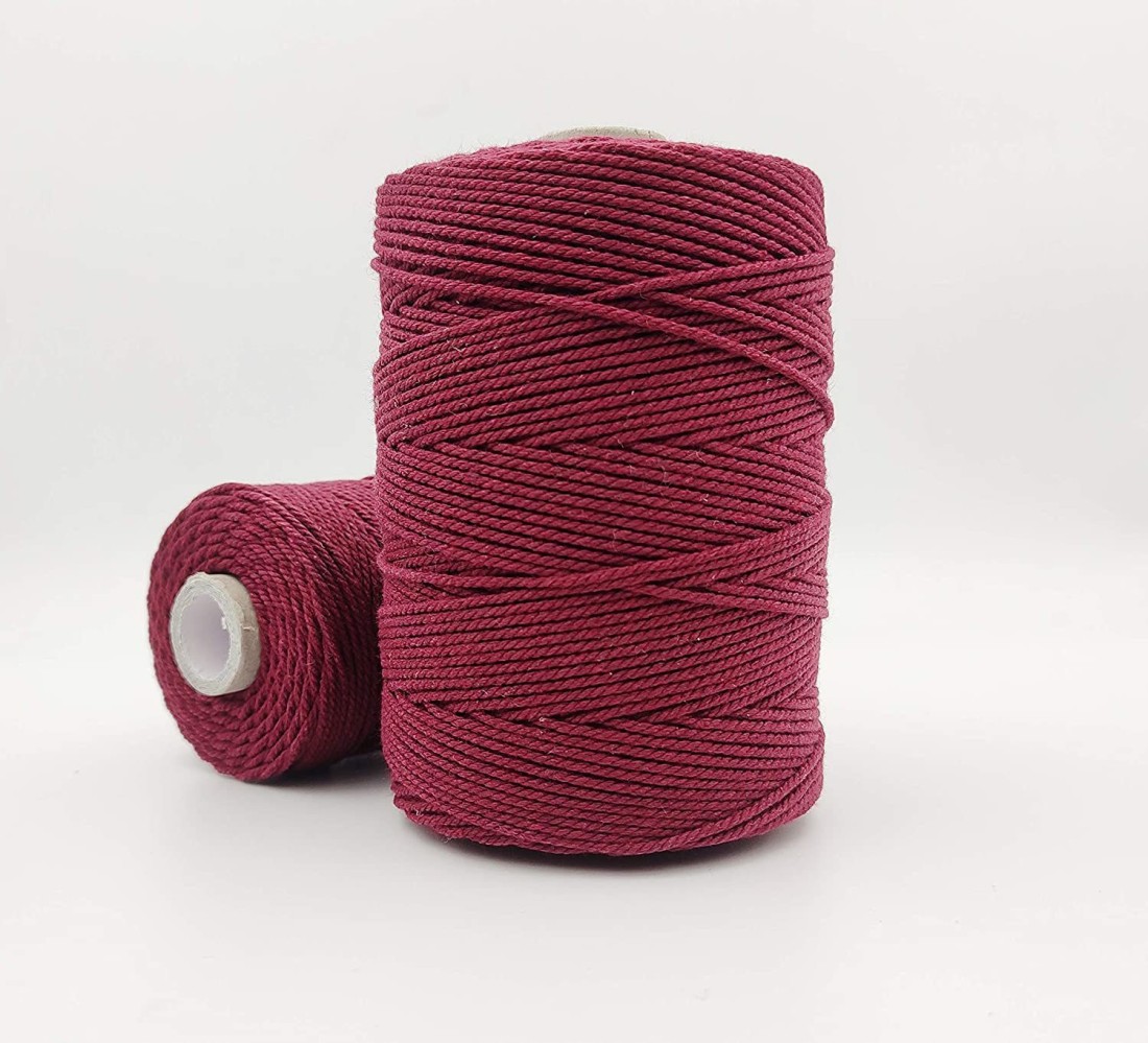 Promi Twisted Piping 2 Macrame Cotton Cord/Dori Thread (50  Meters, 1.5mm) - Piping Macrame Cotton Cord/Dori Thread
