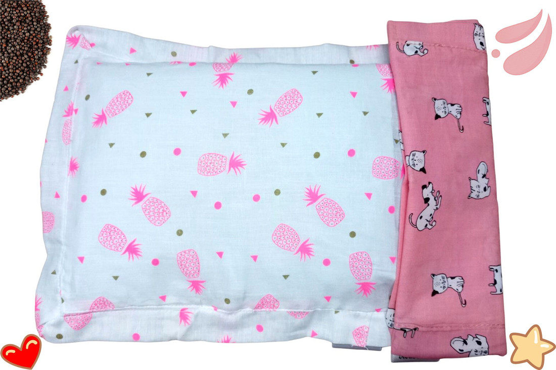 Debu Bazar Rai Pillow for new born baby Mustard Seeds Floral Baby