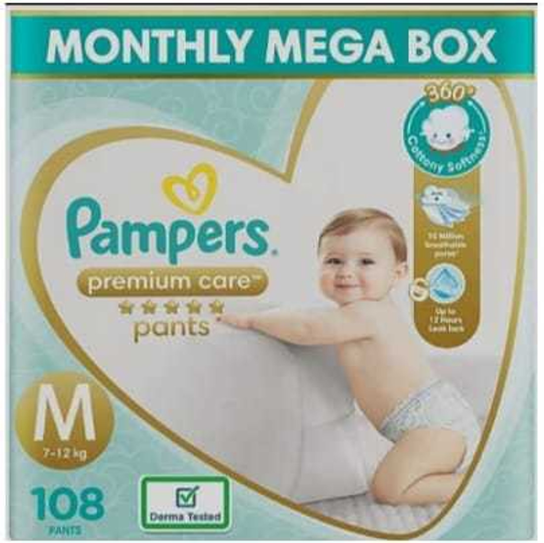 Pampers premium care pants medium 54 discount