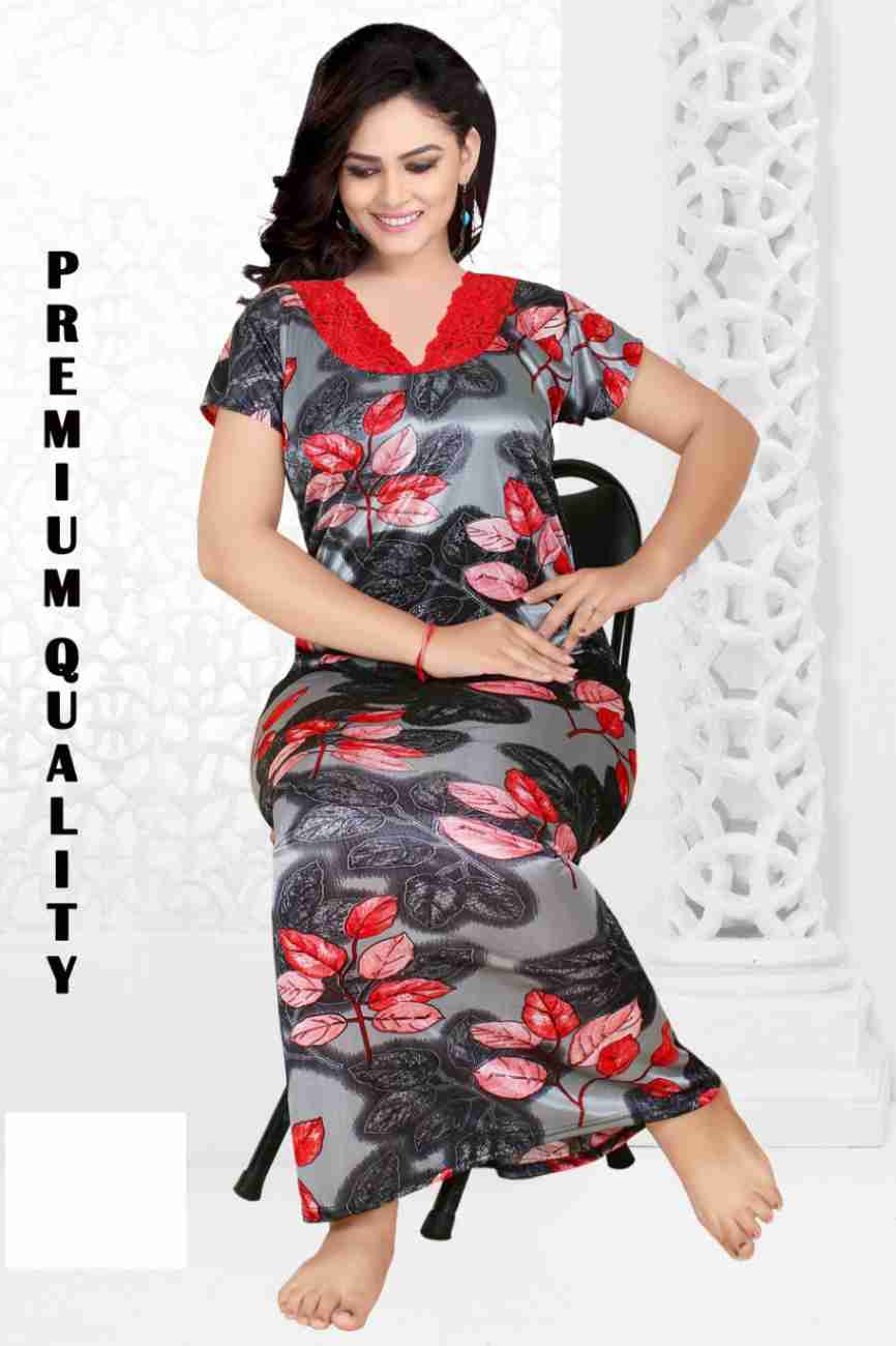 satin printed nighty Women Nighty Flipkart