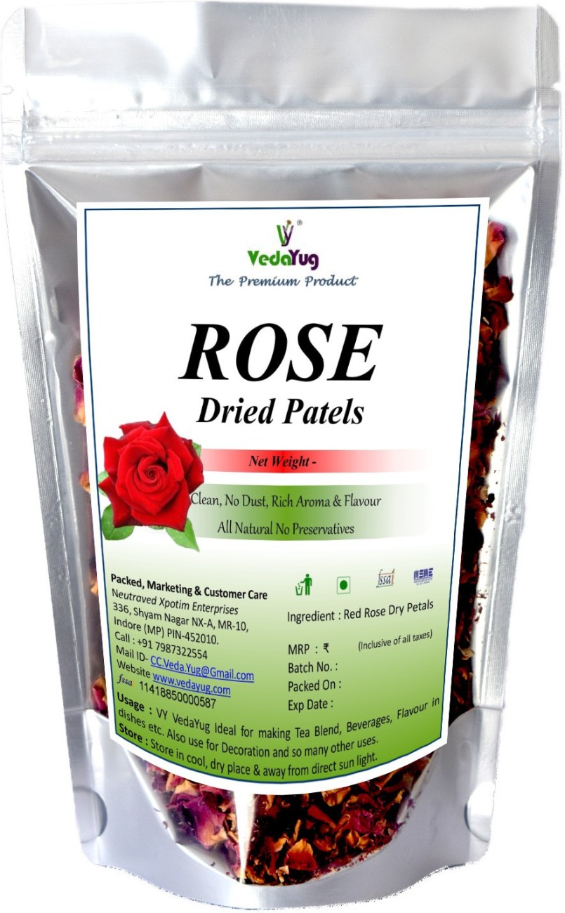 Urban Platter Sun Dried Rose Petals, 100g (100% Edible, Sun-Dried, Gulab  Patti, Dried Rose Petals