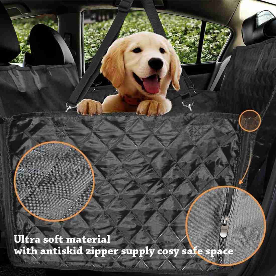 DOUBLE R BAGS Dog Car Seat Covers with Side Flap Pet Backseat
