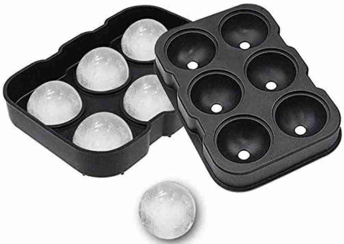 Silicone Ice Cube Tray Large Size 2 Pack, 6 Cavity Flexible Ice