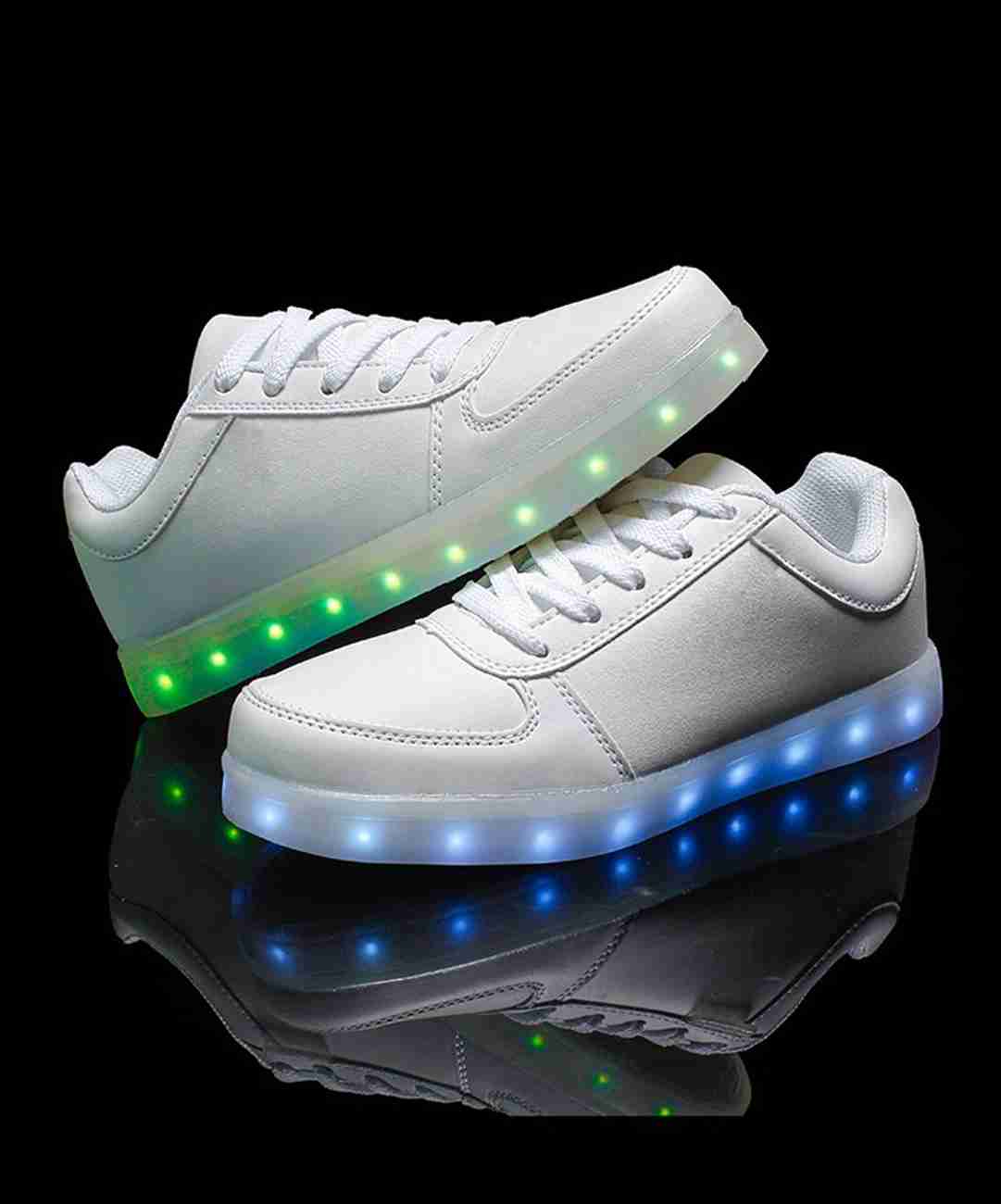 mr shoes LED 003 White imported 7 color light high quality shoes