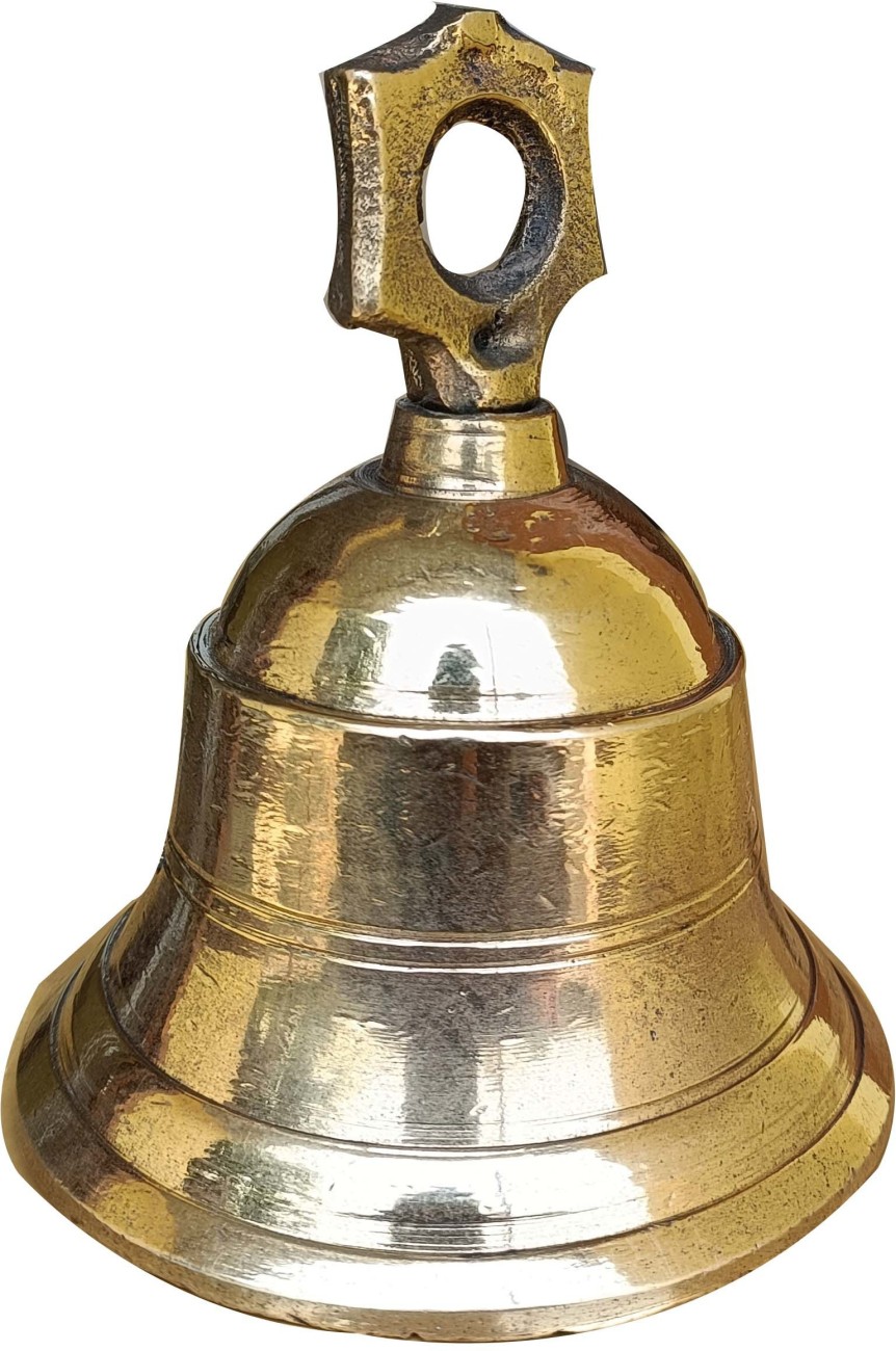 Craft World Brass Temple Ghanti Bell Brass Pooja Bell 500g (H-4 Inch)   Brass Pooja Bell Price in India - Buy Craft World Brass Temple Ghanti Bell  Brass Pooja Bell 500g (H-4