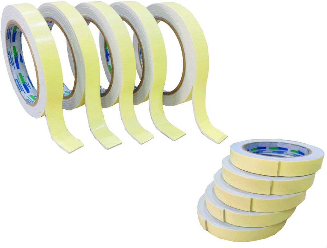 TITIRANGI Double Sided Tape Self Adhesive Acrylic Foam Tape  Craft Multipurpose Tape(5 pcs) Handheld Double Tape (Manual) - Double Tape