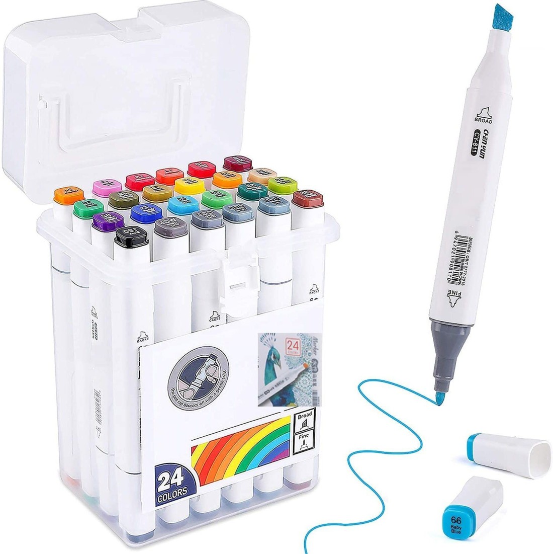 Artify Markers 40 Colors Set - Artist Alcohol Art Dual Tip Markers