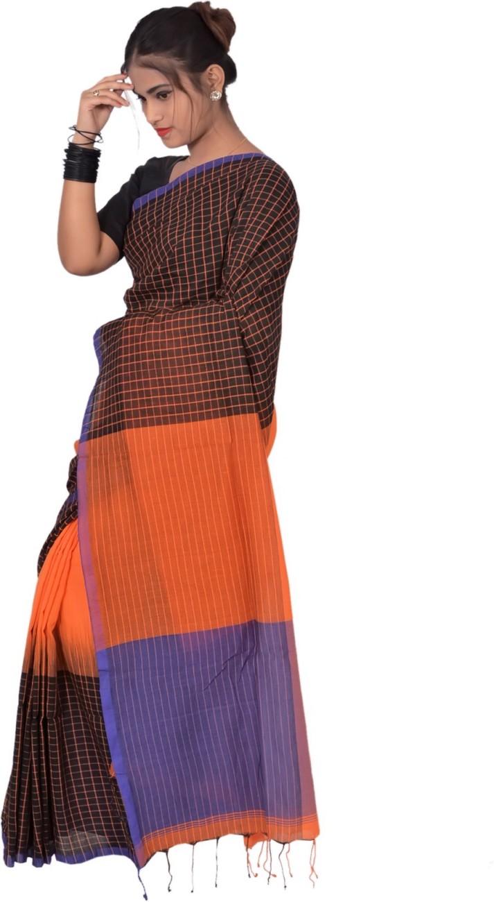 Buy SAYAN CREATION Color Block Bollywood Pure Cotton Multicolor