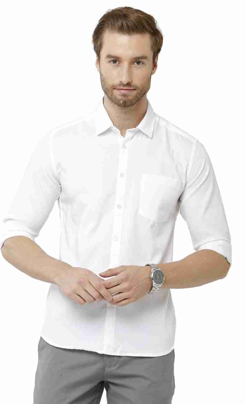 CP BRO Men Solid Casual White Shirt - Buy CP BRO Men Solid Casual White  Shirt Online at Best Prices in India