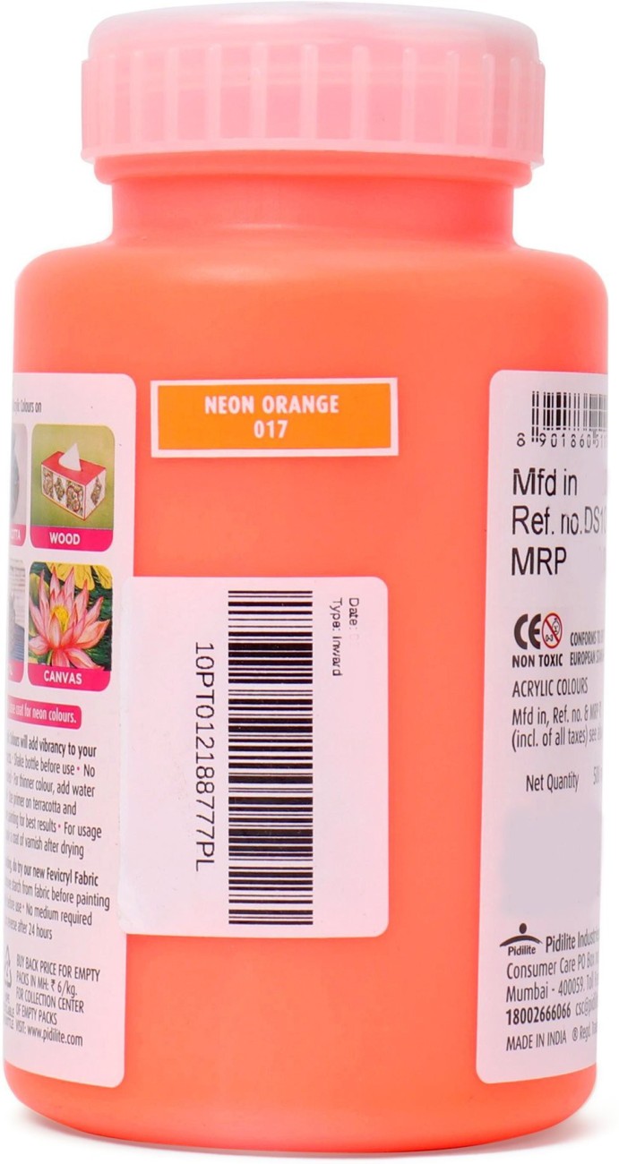 Fevicryl Acrylic Paint - Orange (17)