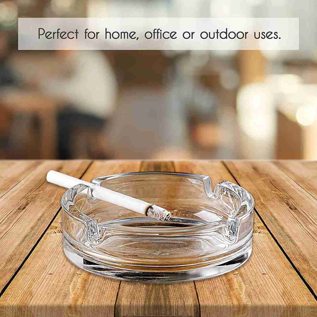 GVJ TRADERS Glass Crystal Quality Cigarette Ashtray for Home Office Indoor  Outdoor Clear Glass Ashtray Price in India - Buy GVJ TRADERS Glass Crystal  Quality Cigarette Ashtray for Home Office Indoor Outdoor