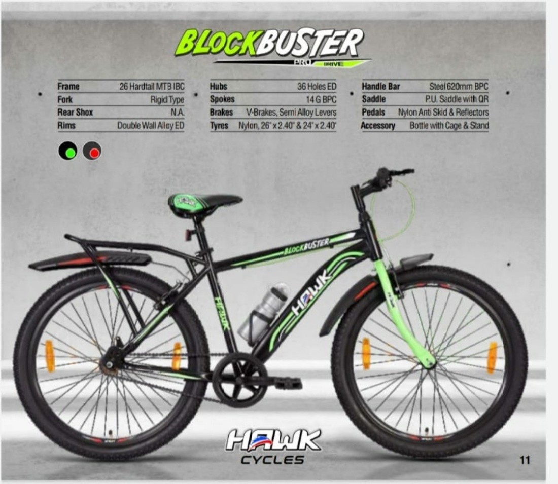 Hero hawk discount cycle tyre size