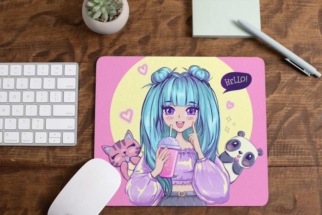 FOKAT Anime Girl Cartoon Character Printed Speed Mouse Pad Anti Slip For  Laptop PC Mousepad  FOKAT  Flipkartcom