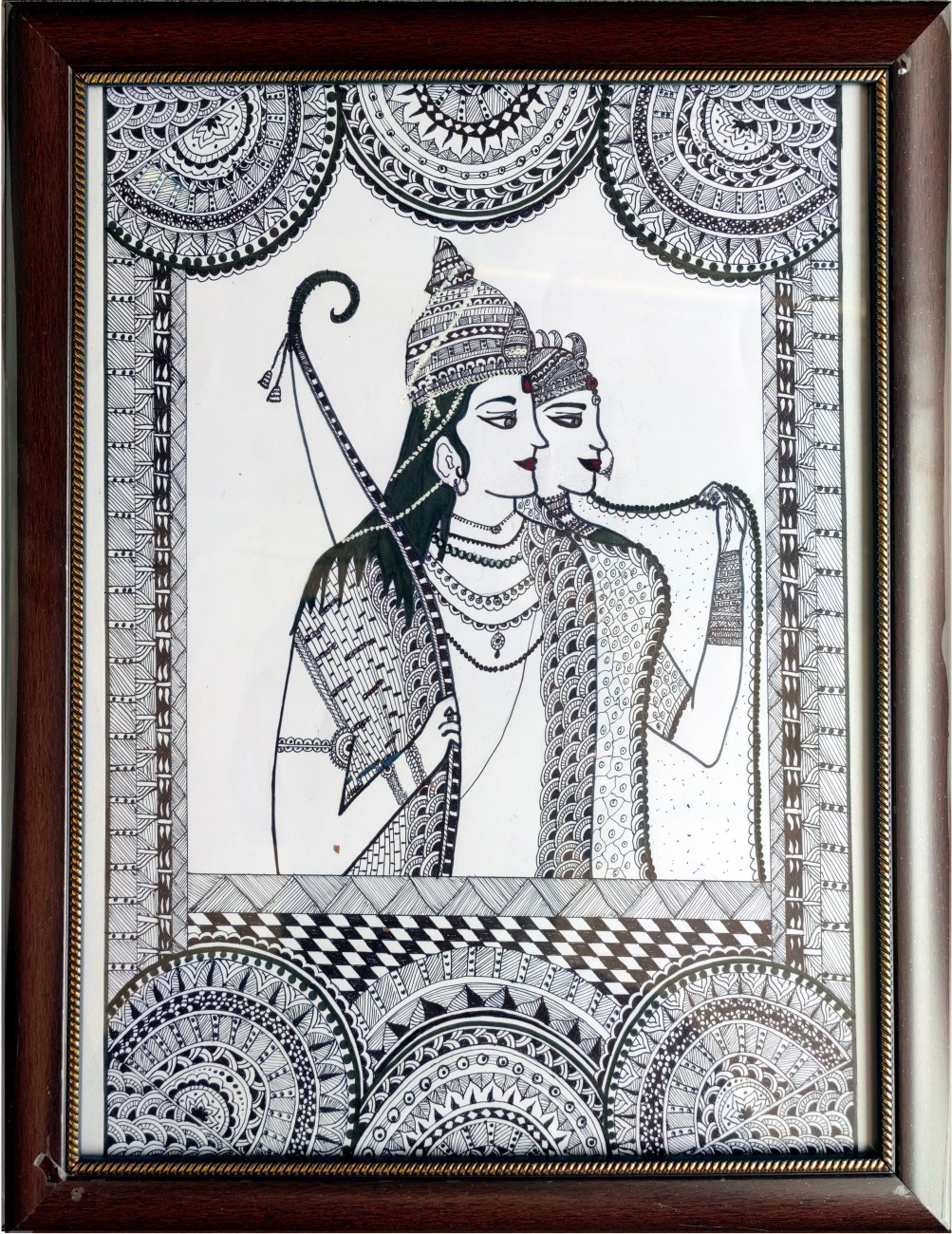 DAARNA ART CREATIONS MADHUBANI GIRL PAINTING, LIVING ROOM WALL DECOR Ink 15  inch x 12 inch Painting Price in India - Buy DAARNA ART CREATIONS MADHUBANI  GIRL PAINTING, LIVING ROOM WALL DECOR