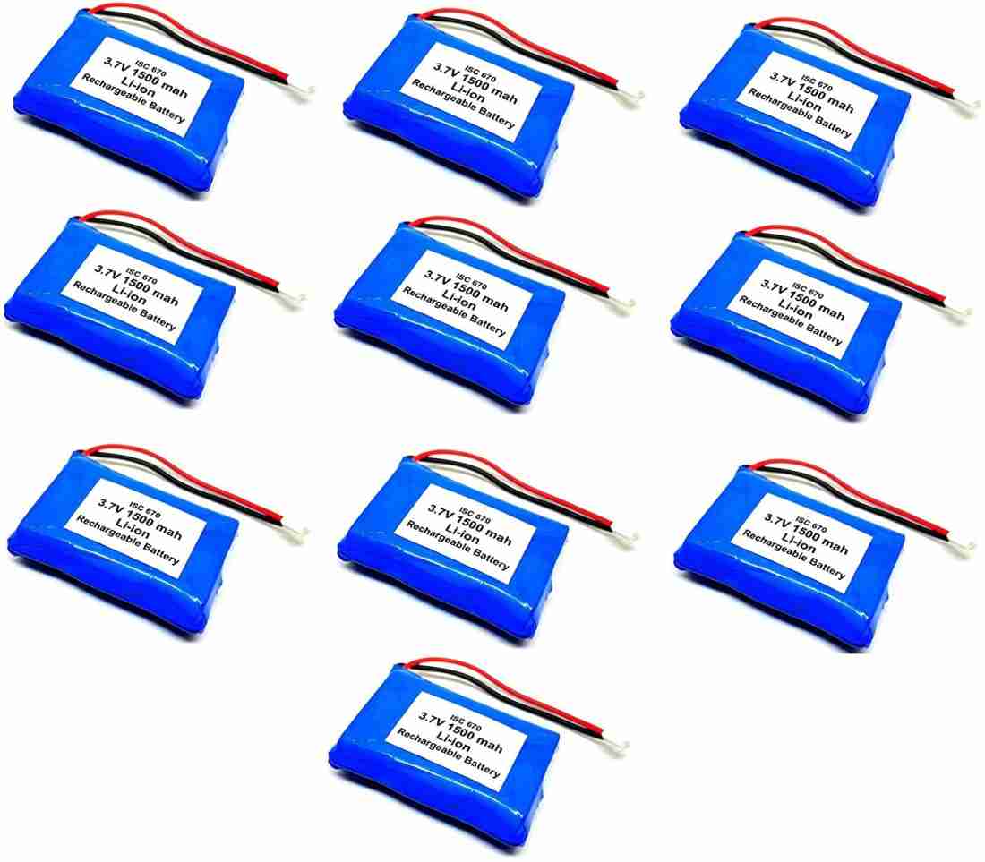 INVENTO 1Pcs 11.1V - 12V 1800mAh 55x65x18mm Lithium ion Li-ion 3.7V x 3  Cell Rechargeable Battery Pack for DIY