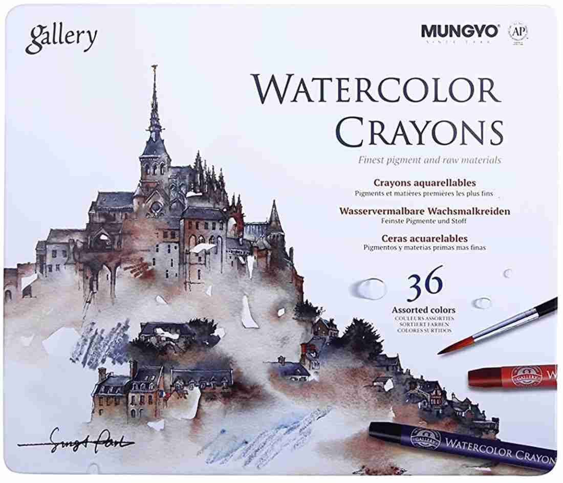  MUNGYO Professional Watercolor Set, Tin Case, 12 Count