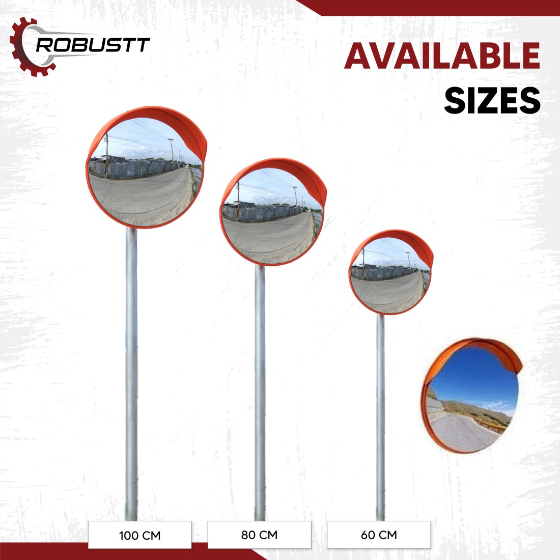 Robustt Unbreakable Convex Mirror For Road Safety with Installation Kit 40  Inch Rearview Radar Mirror Price in India - Buy Robustt Unbreakable Convex  Mirror For Road Safety with Installation Kit 40 Inch