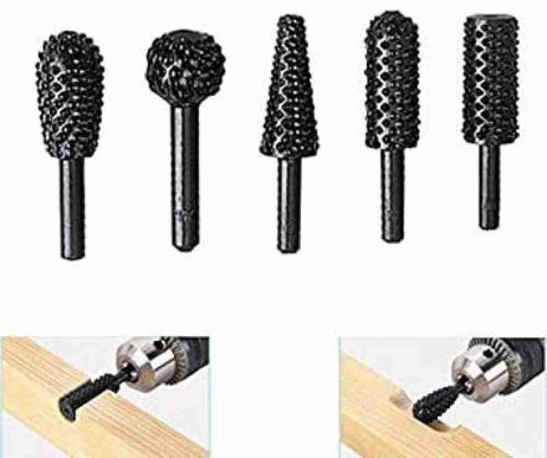 5pcs Wood Drill Bits Wood Carving Tools for Dremel Rotary Tool Drill  Accessories