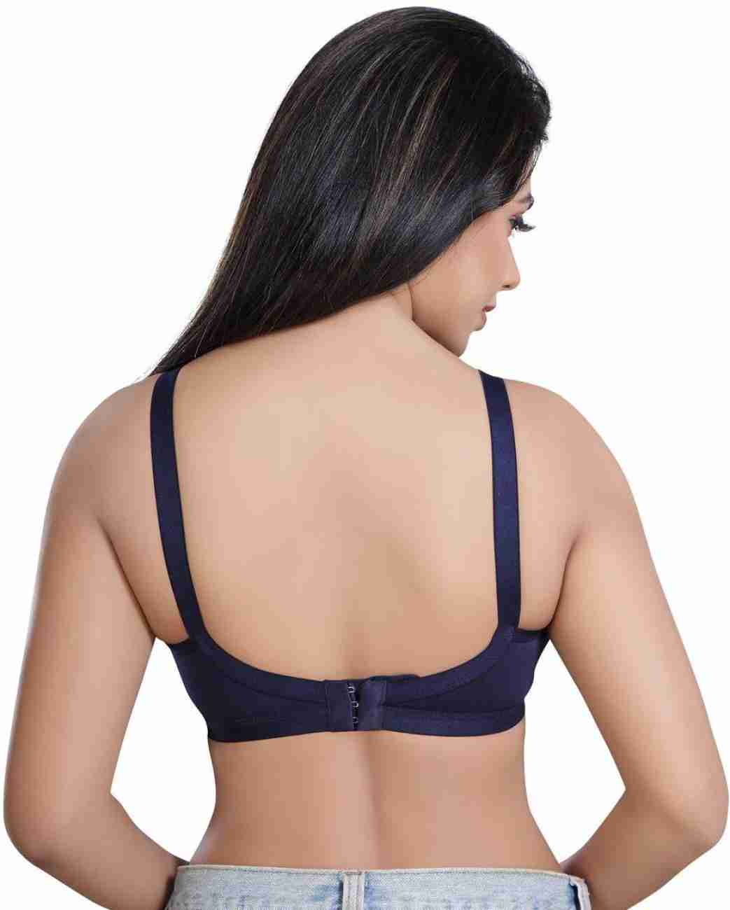 SENSITRA 38 D Cup - Plus Size -Jiggle Control Full Support Combed Cotton  Bra -Blue Women Minimizer Non Padded Bra - Buy SENSITRA 38 D Cup - Plus  Size -Jiggle Control Full