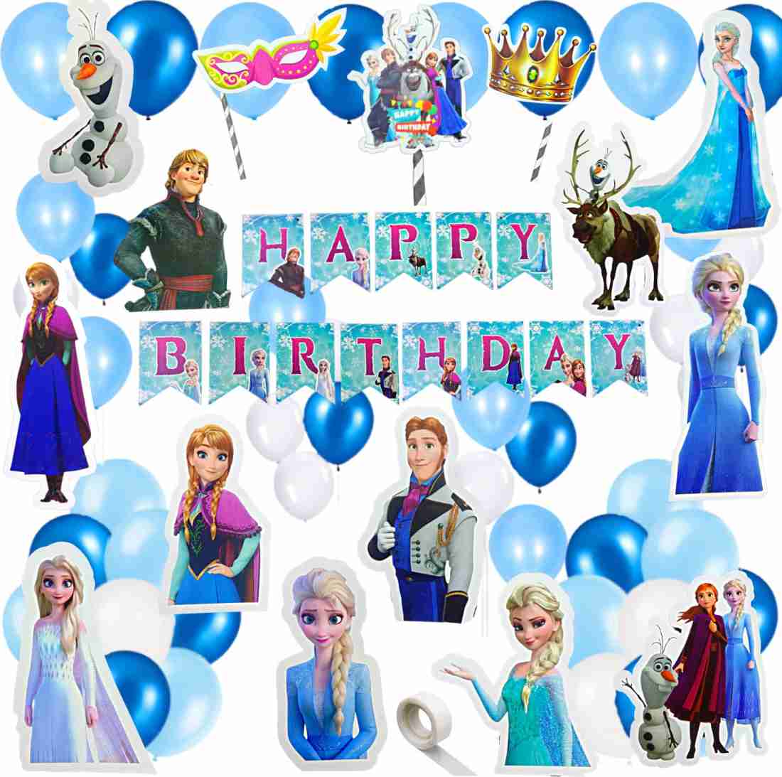 FLICK IN Elsa Anna Theme Birthday Decoration Frozen Theme Birthday