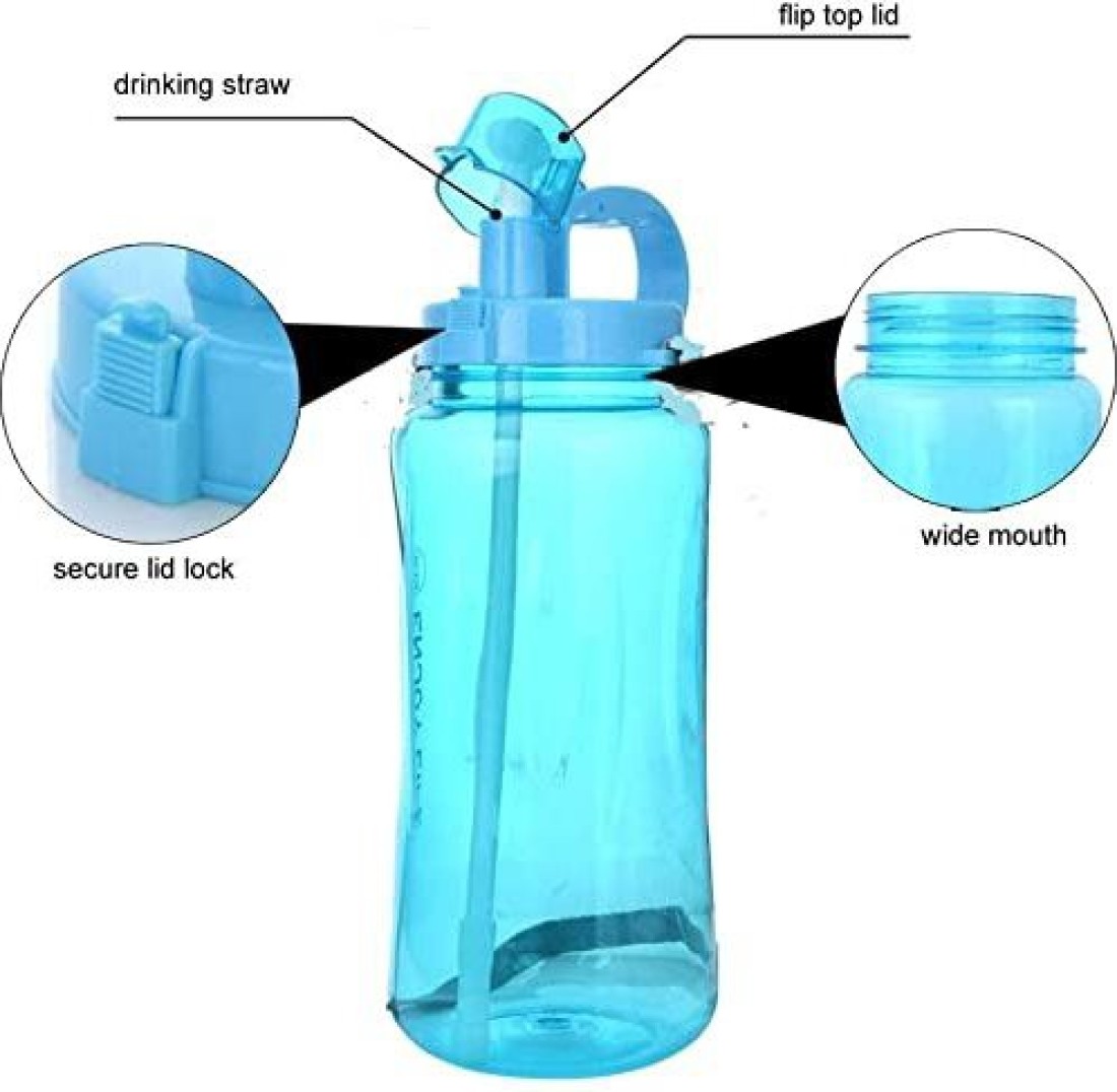 Breewell 3 L Sports Water Bottles, Portable Wide Mouth Big Plastic Bottle  3000 ml Sipper