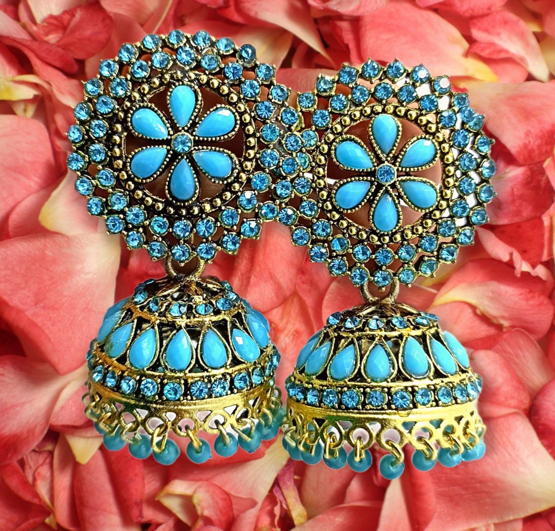 Blue deals heavy earrings