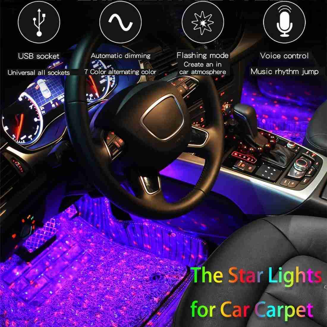 AUTOGARH Interior Ambient Star Lights For Jaguar XF Car Fancy