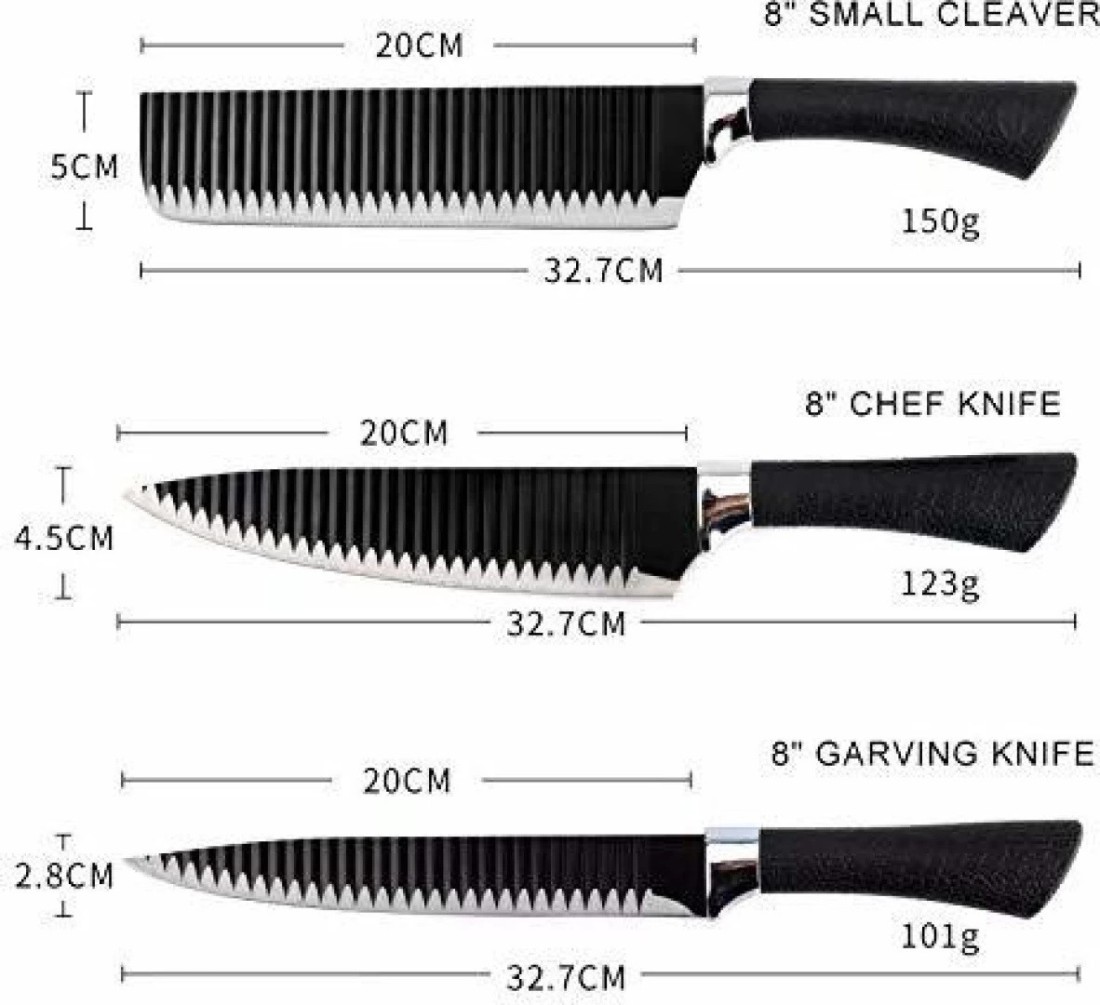 Kitchen Knives Set 6pcs EVERRICH 8 Chef Knife 8 Carving Knife 8