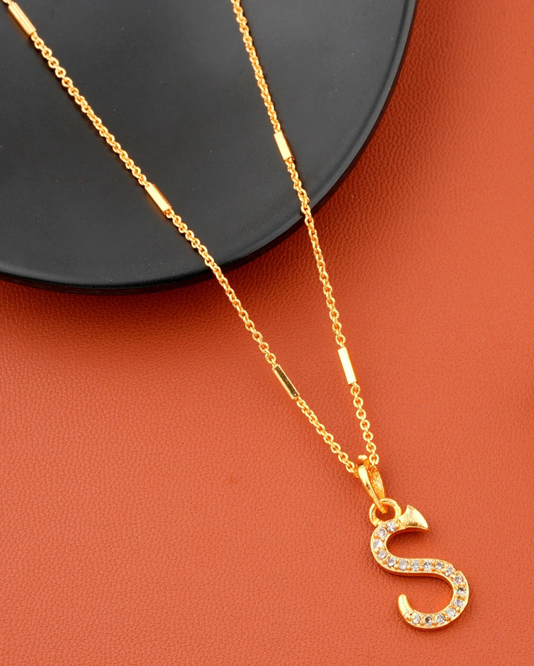 Name letter gold pendant discount