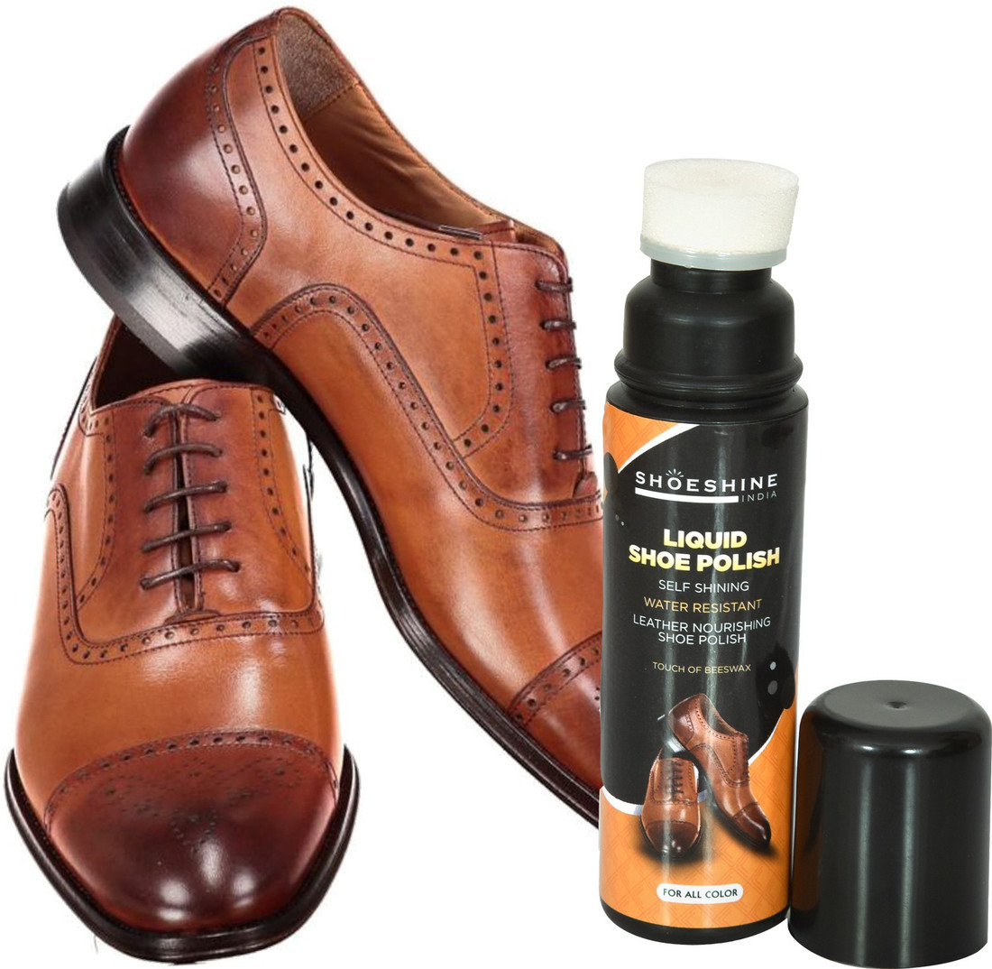 SHOESHINE Black Neutral Lequid shoe Polish Shiner with Black