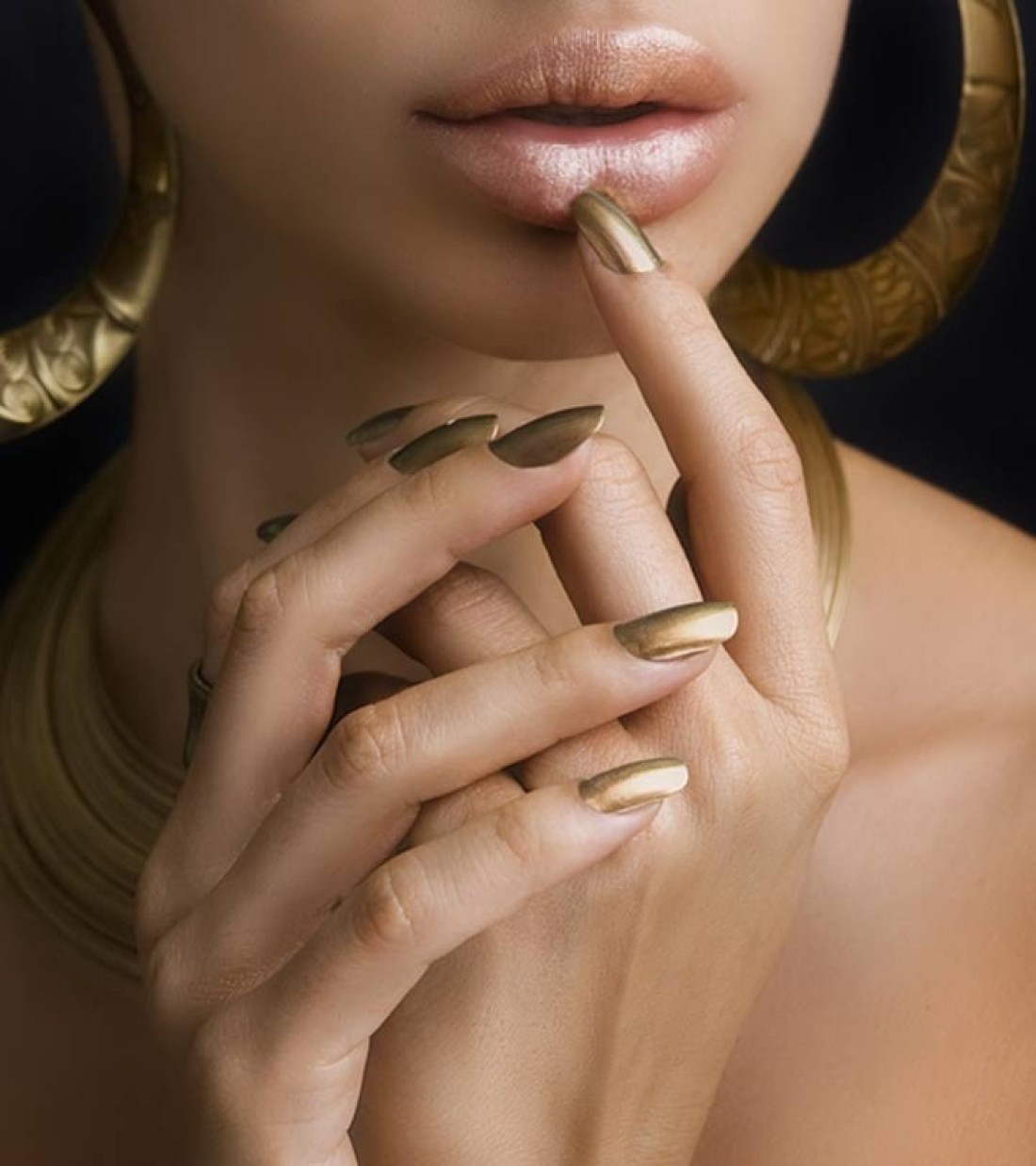 Matte gold online nail polish