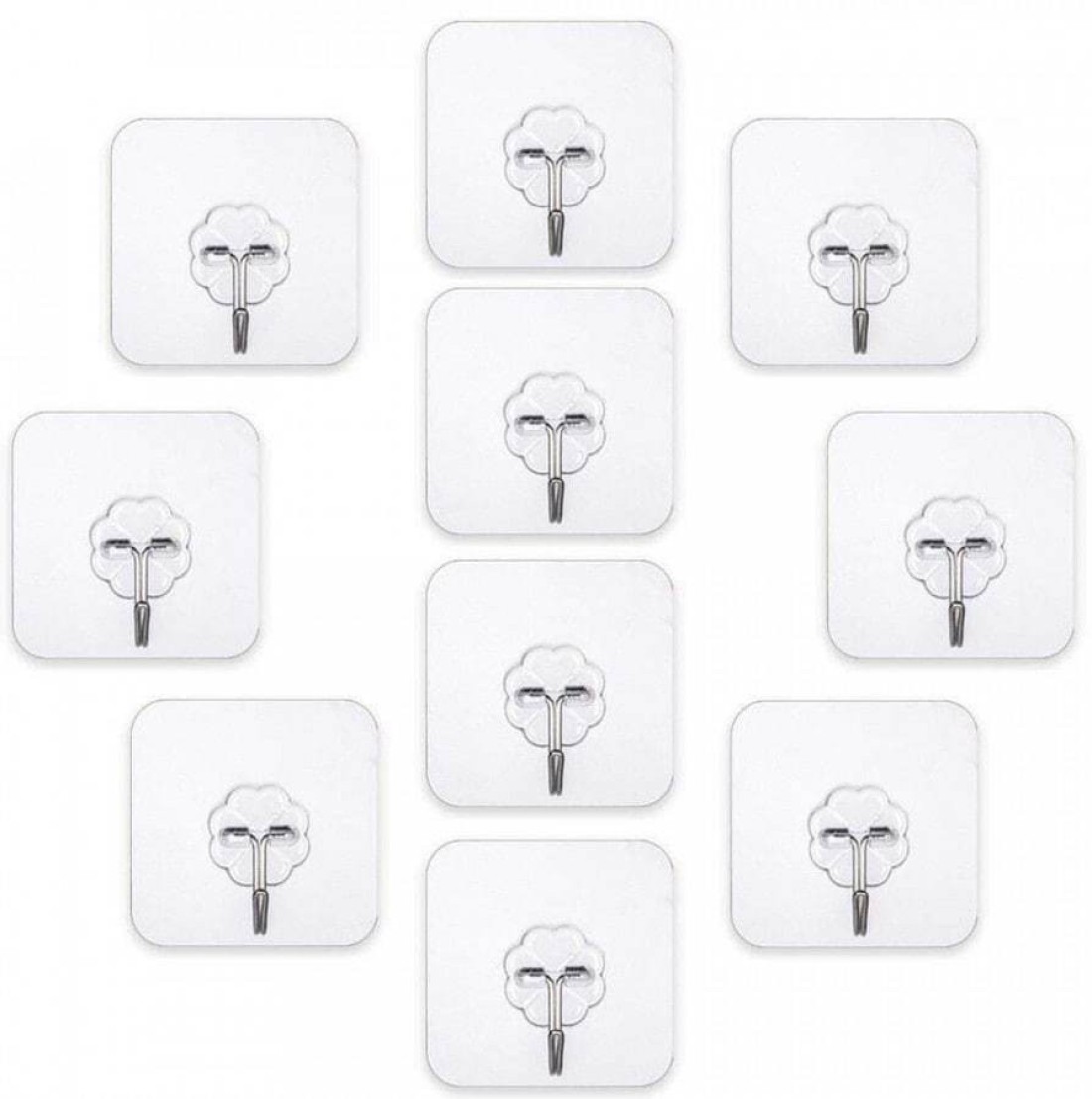 STEFFAN Adhesive Hooks, Detachable Self Adhesive Wall Screw Hooks