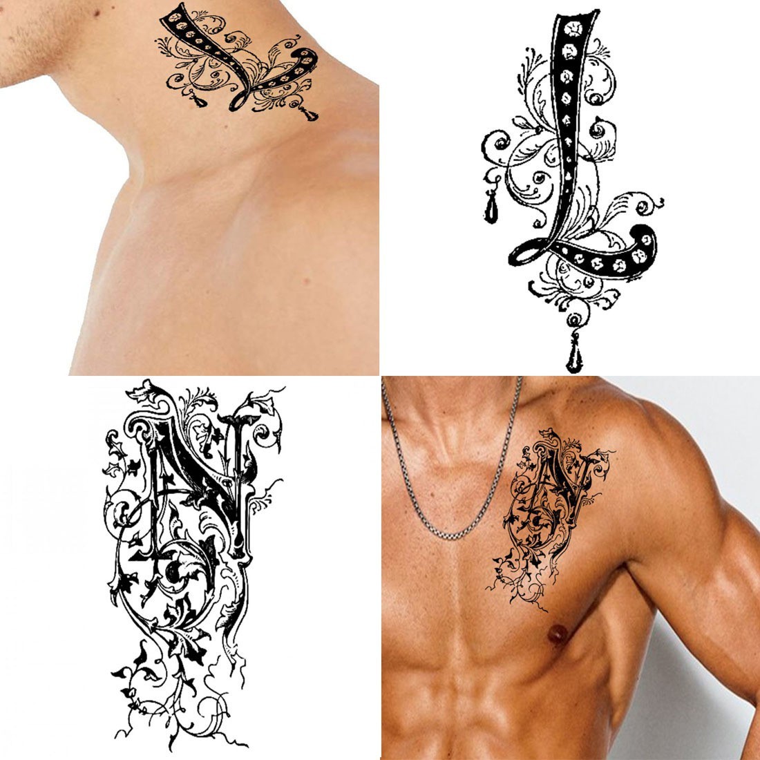 Buy Ordershock Waterproof LV Name Letter Temporary Body Tattoo