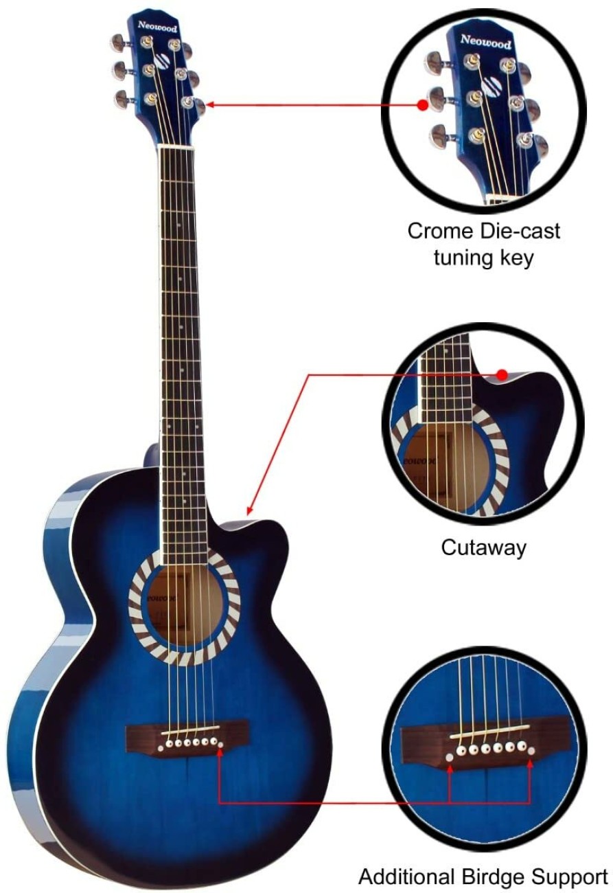 Neowood FLYS-Acoustic Guitar with Touch Pickup,Bag,Plectrum,finger  Protectors&String Set Acoustic Guitar Linden Wood Linden Wood Right Hand  Orientation Price in India - Buy Neowood FLYS-Acoustic Guitar with Touch  Pickup,Bag,Plectrum,finger