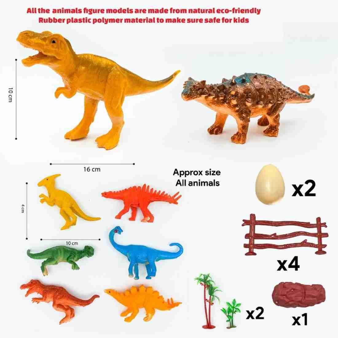 KTRS 8 Pic Educational Dinosaur Toys Kids Realistic Toy Jurassic