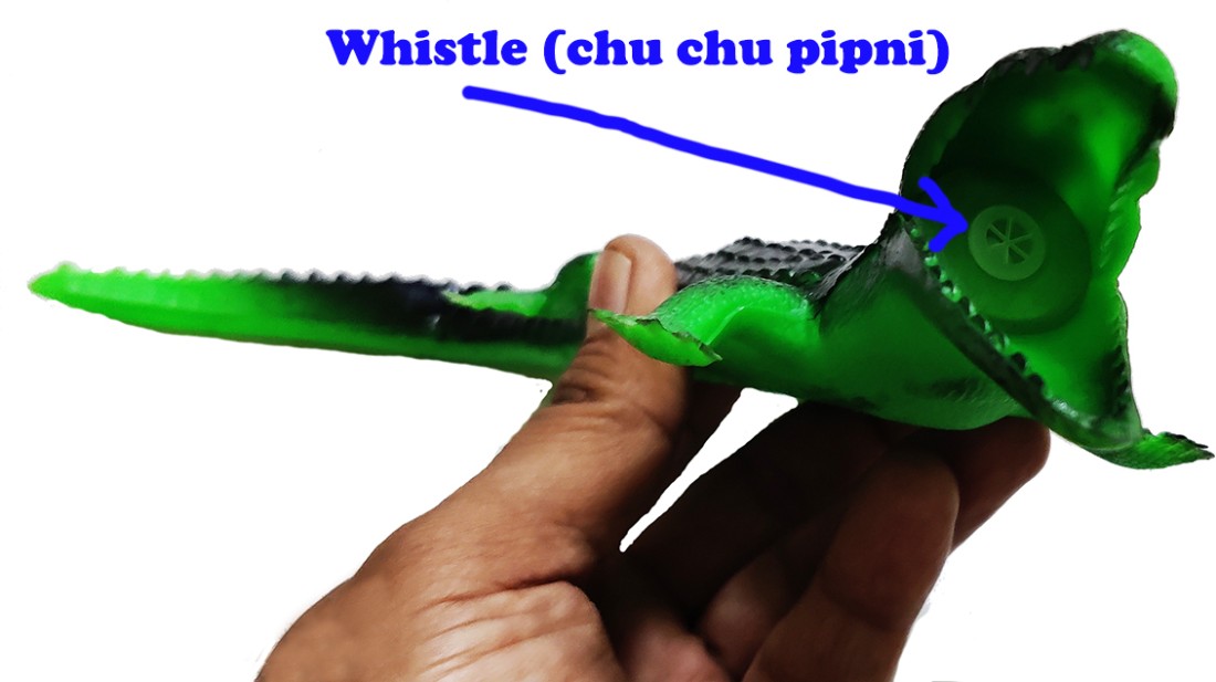 BITONA® Rubber Frog Make Choo-Choo(Whistle) Noise Also for gags and Pranks  and Story Telling (1 pc)