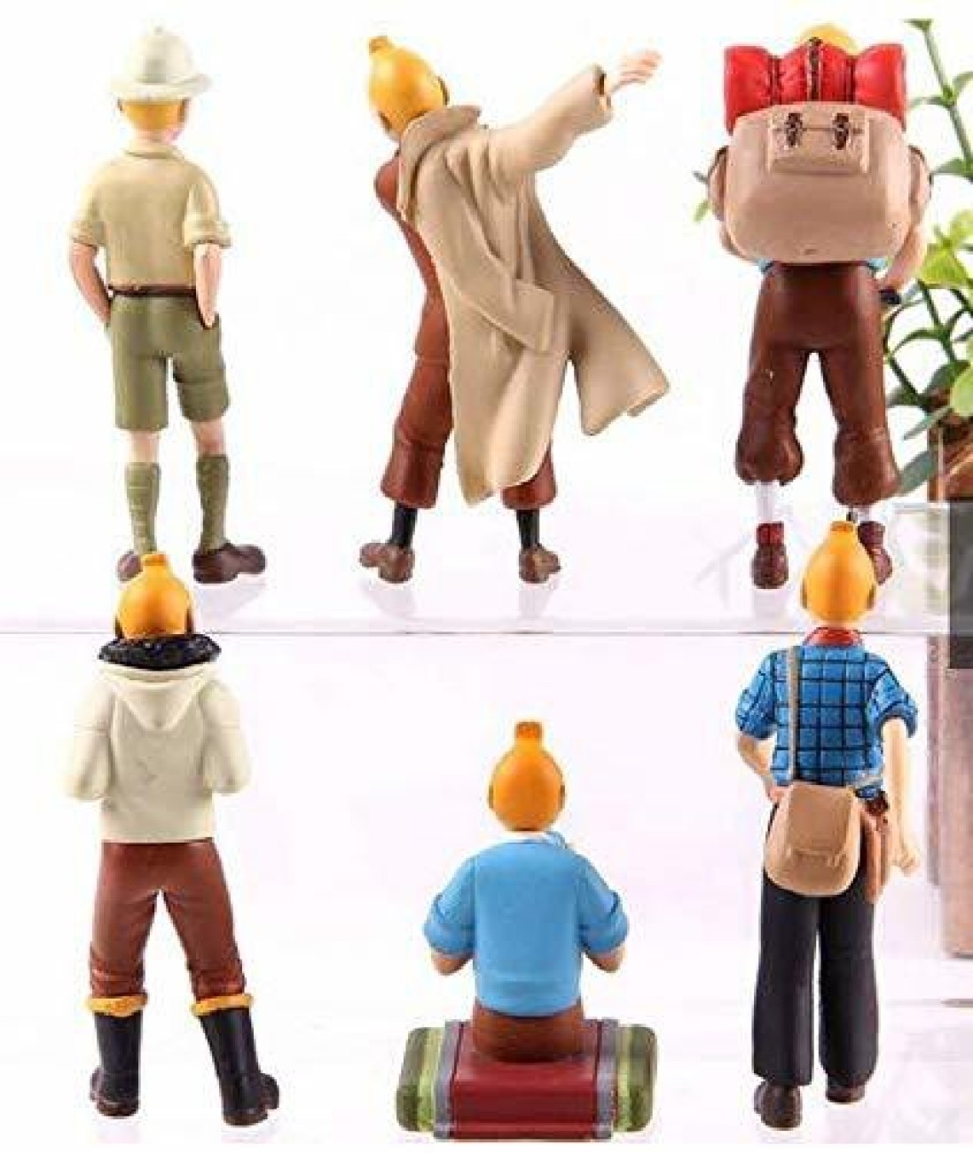 RVM Toys Set of 6 The Adventures of Tintin Figures 10cm Toy Car