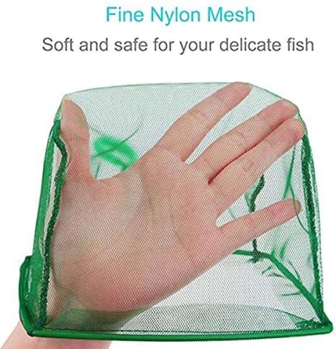 1 Set/2pcs Square Landing Net Nylon Portable Fish Tank Floating Fishing Net  