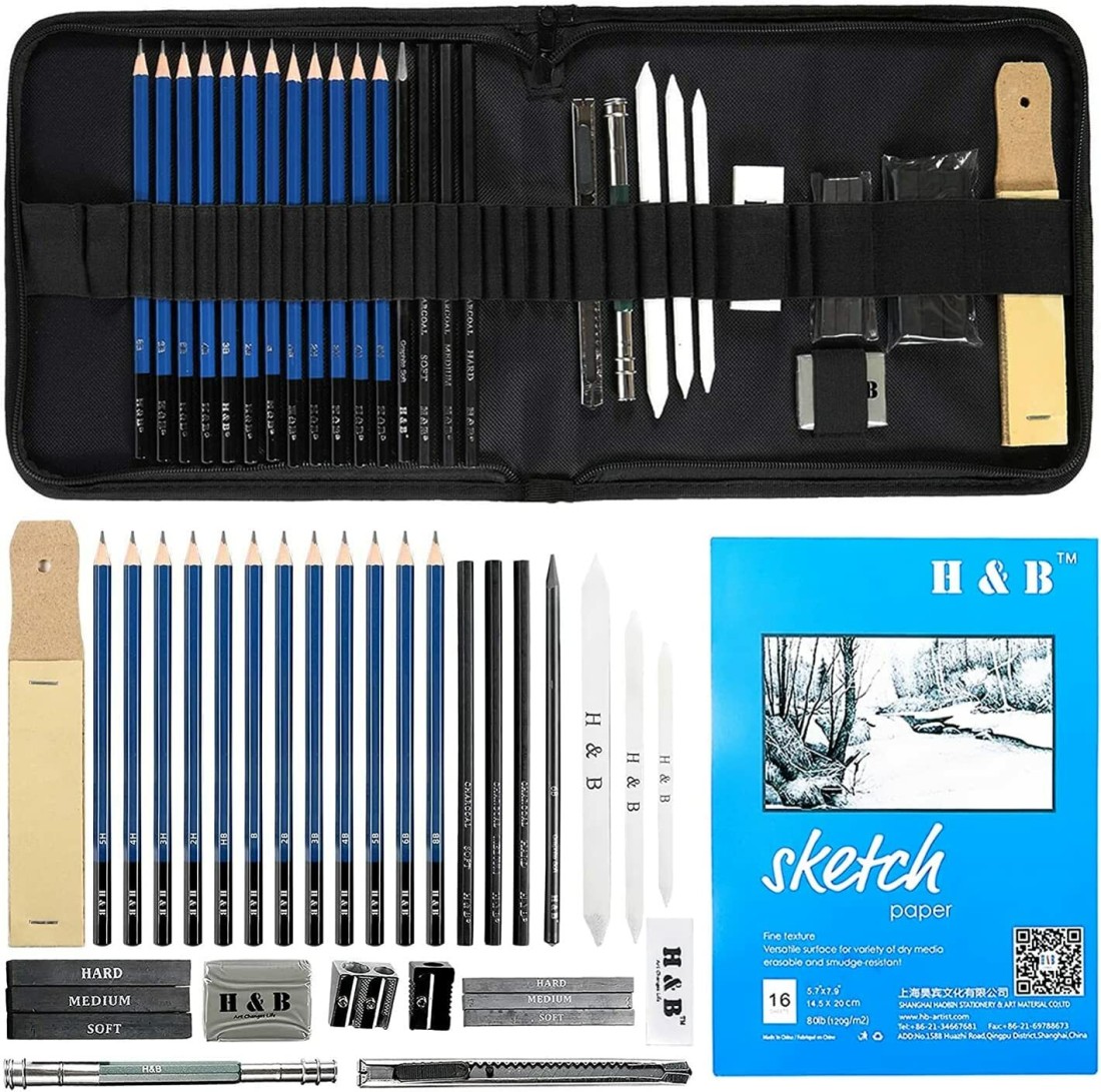 ARTTWALA Sketching Kit 35 Pc Art Sketching Kit