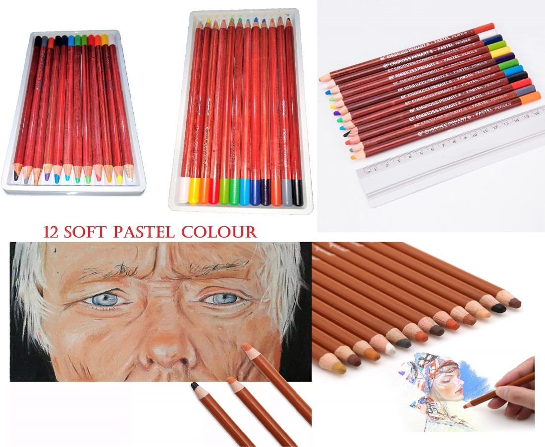 Wynhard 48 Pcs Oil Based Color Pencils Set Drawing Kit Colored