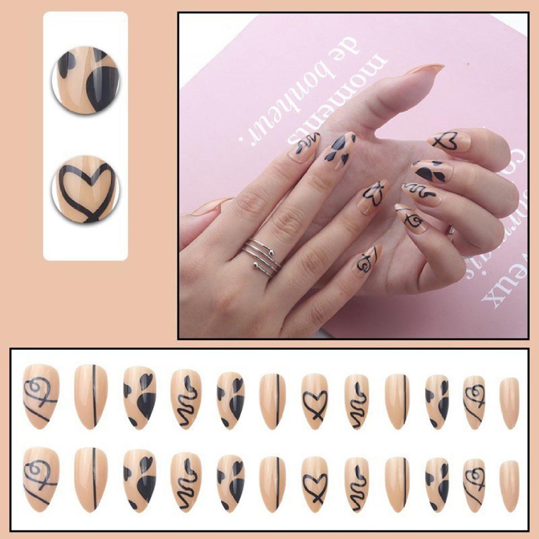 500pcs Box Coffin Shape Full Cover Unbreakable Temporary Nail Extension  Tips for Temporary Extension Natural - Virtual Kart