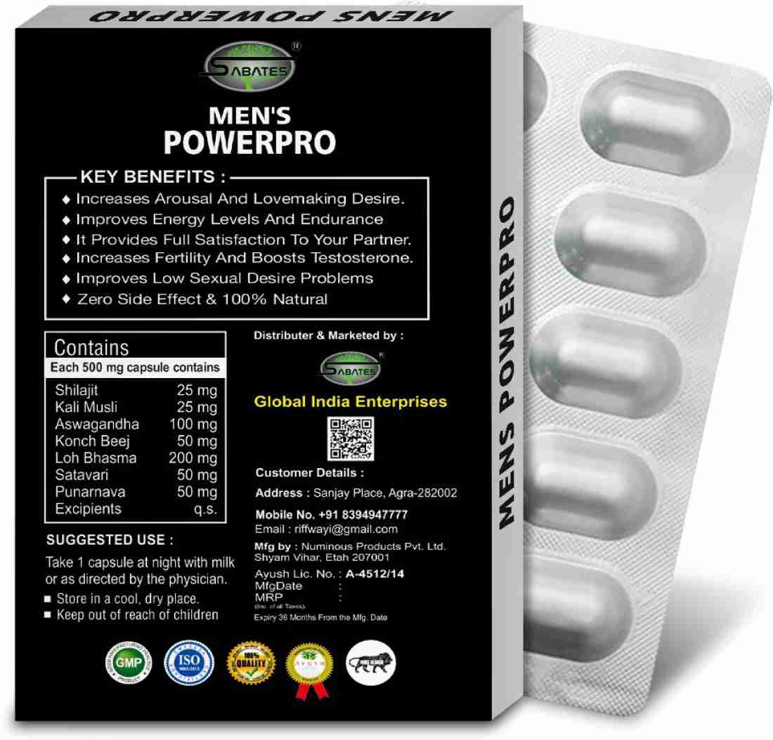 Sabates Men Power Pro Medicine | Sex Capsule | Stronger Sensitive Muscles  Price in India - Buy Sabates Men Power Pro Medicine | Sex Capsule | Stronger  Sensitive Muscles online at Flipkart.com